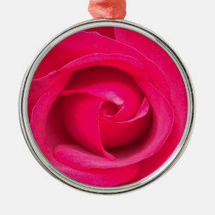 Rote Rosa Rose Ornament Aus Metall