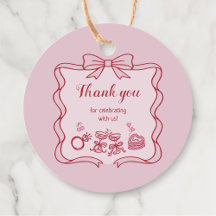 Rote rosa Schleife Galentine's-Party