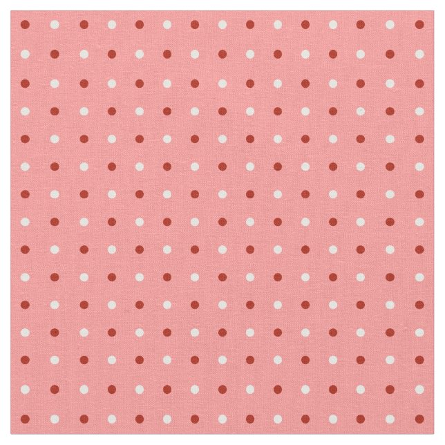 Rote, rosa und weiße Polka-Punkte Stoff (Nahaufnahme)