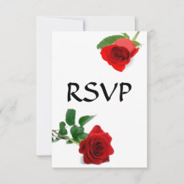 Rote Rosa Wasserfarbe - RSVP-Karte RSVP Karte