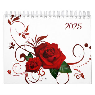 rote Rose 2025 Kalender