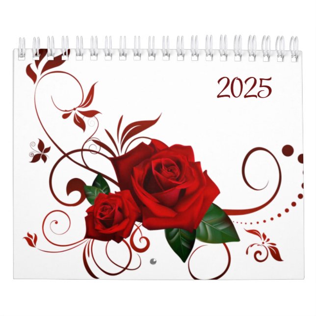 rote Rose 2025 Kalender (Titelbild)