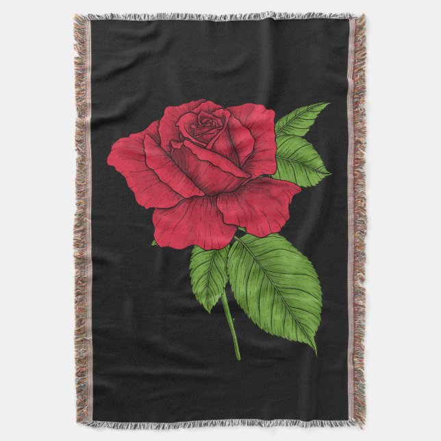 ROTE ROSE 2 DECKE (Vorderseite Vertikal)
