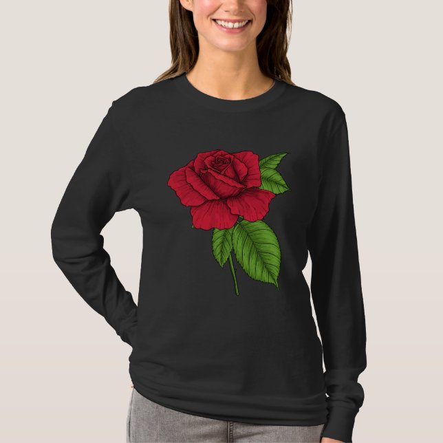 ROTE ROSE 2 T-Shirt (Vorderseite)