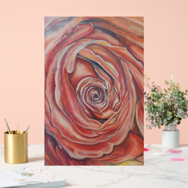 Rote Rose Acrylschild (Hochzeit)