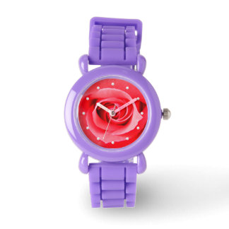 Rote Rose Armbanduhr