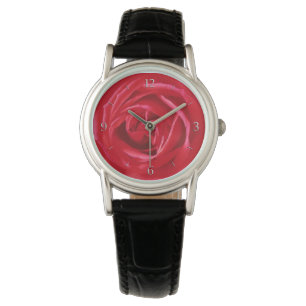 Rote Rose Armbanduhr