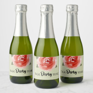 Rote Rose auf Limonen Derby Mini Sparkling Weinkel