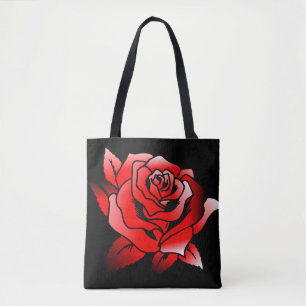 Rote Rose auf schwarzem Hintergrund