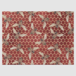 Rote Rose Bee Series Design 54 Seidenpapier