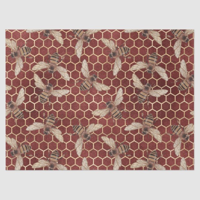 Rote Rose Bee Series Design 54 Seidenpapier (Vorderseite)