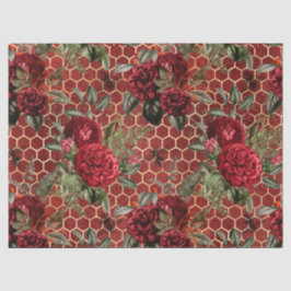 Rote Rose Bee Series Design 59 Seidenpapier