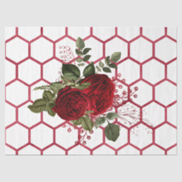 Rote Rose Bee Series Design 65 Seidenpapier