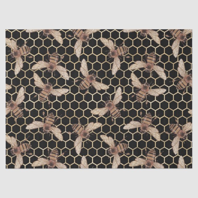 Rote Rose Biene Serie Design 53 Seidenpapier (Vorderseite)