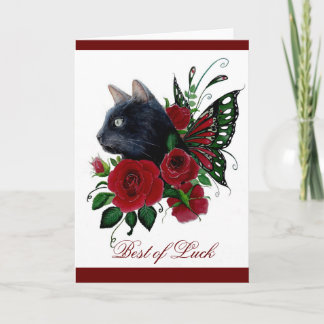 Rote Rose Black Fee Grußkarte Karte
