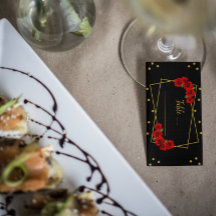 Rote Rose Black und Gold Quinceñera