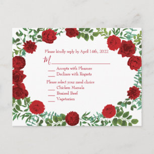 Rote Rose Black Wedding Gothic Dark Postkarte