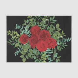 Rote Rose Black Wedding Gothic Dark Seidenpapier