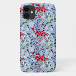 rote Rose Blauer Weißblümchen Case-Mate iPhone Hülle