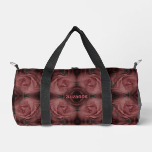 Rote Rose Blume Abstrakt Personalisiert Duffle Bag
