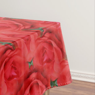 Rote Rose Blume Abstraktes Naturemuster Tischdecke
