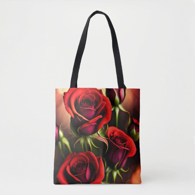 Rote Rose Blume Digitales Kunstwerk-58567 (Vorderseite)