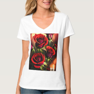 Rote Rose Blume Digitales Kunstwerk-58567 T-Shirt