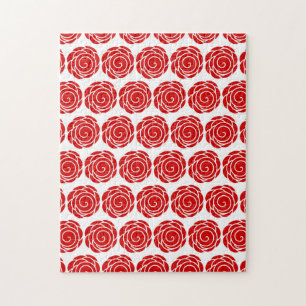 Rote Rose Blume frustrierend Puzzle