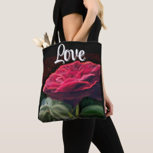 Rote Rose Blume Grüne Schwarze Kunst Blume