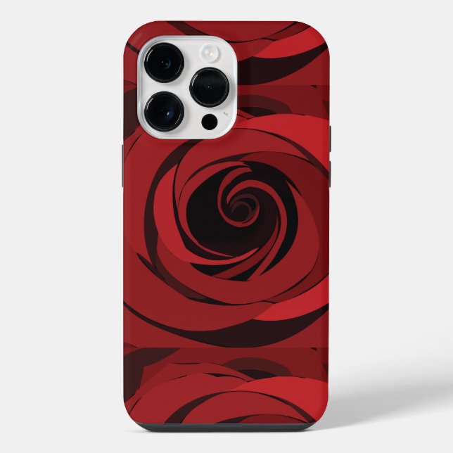 Rote Rose Blume iPhone Hülle (Rückseite)