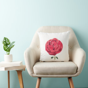 Rote Rose Blume Kissen