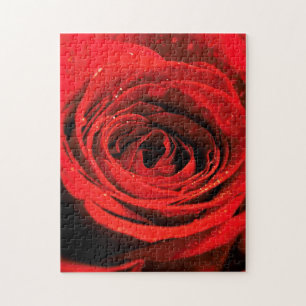Rote Rose Blume Kreatives Puzzle
