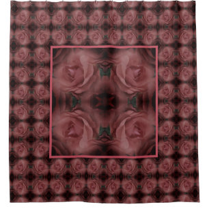 Rote Rose Blume Natur Abstrakt Vintag Duschvorhang