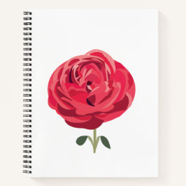 Rote Rose Blume Rote Rose Notizbuch