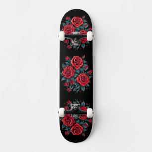Rote Rose Blume Skateboard