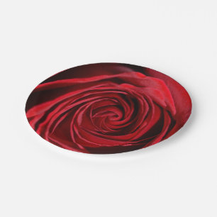 Rote Rose Blume Teller
