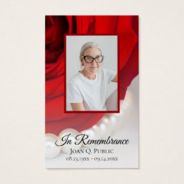 Rote Rose Blume und Perlen Beerdigungsgebet