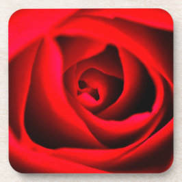 Rote Rose Blume Untersetzer