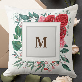 Rote Rose Blumenmuster Sitzkissen Kissen