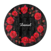 Rote Rose Blumenreath im Schwarzen Hintergrund