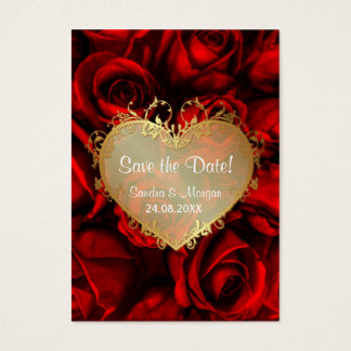 Rote Rose BlumenWedding Speichern Sie das Datum