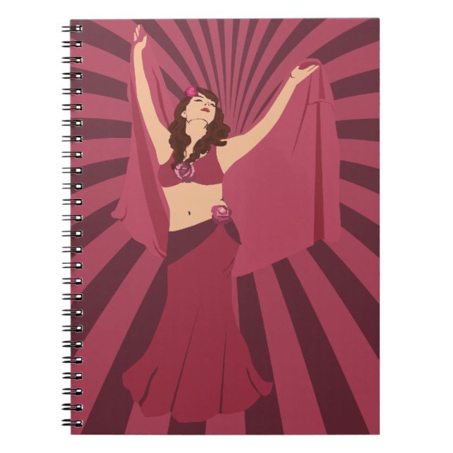 Rote Rose Bly Dancer Notizblock (Vorderseite)