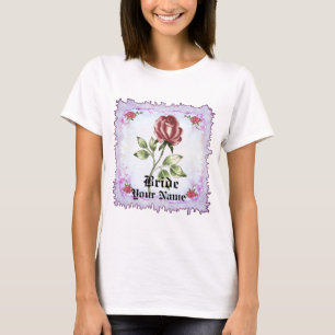 Rote Rose Braut Hochzeit T - Shirt