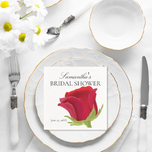 Rote Rose Brautparty Napkins Serviette