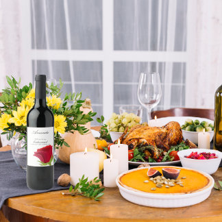 Rote Rose Bridesmaid Vorschlag Weinetikett