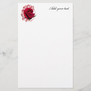 Rote Rose Briefpapier