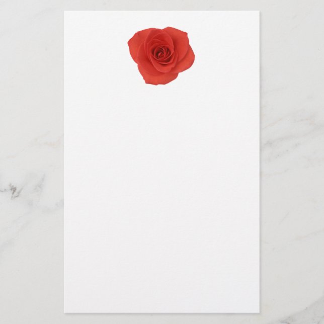 Rote Rose Briefpapier (Vorderseite)