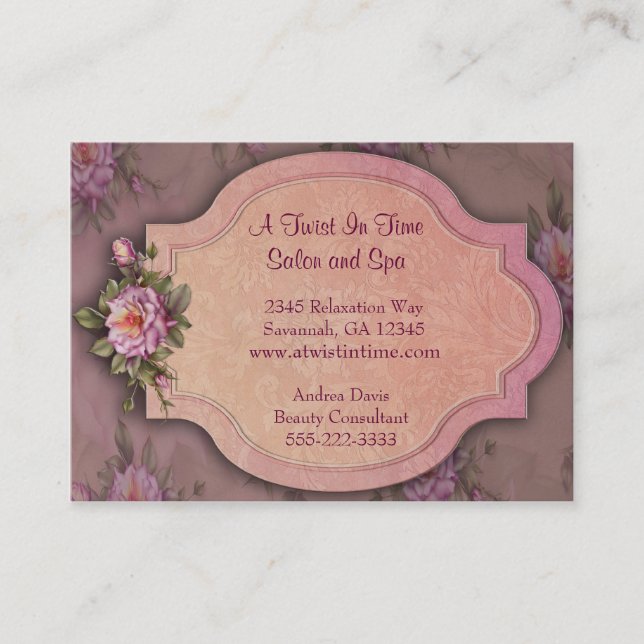 Rote Rose Business Cards Visitenkarte (Vorderseite)