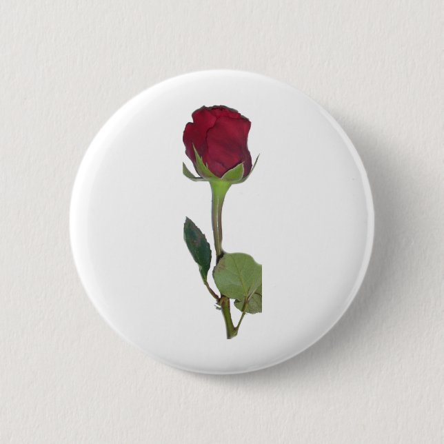 Rote Rose Button (Vorderseite)
