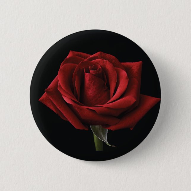 Rote Rose Button (Vorderseite)